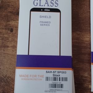 Tempered glass shield framed series Samsung S7 black